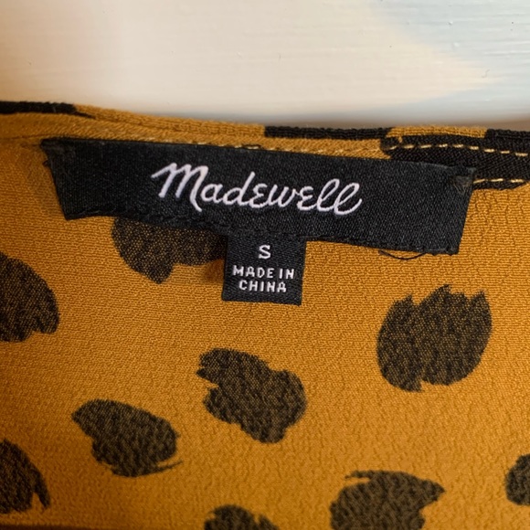 Madewell Leopard Wrap Top, Sz Small - Picture 7 of 7